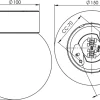 Classic Globe 150 loftlampe / væglampe IP20, hvid/blank opal