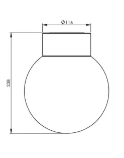 Classic Globe 200 loftlampe / væglampe IP54, hvid/mat opal