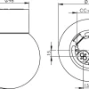 Classic Globe 150 loftlampe / væglampe IP54, hvid/blank opal