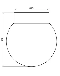 Classic Globe 200 loftlampe / væglampe IP44, hvid/blank opal