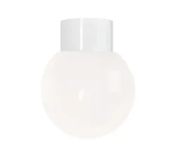 Classic Globe 180 loftlampe / væglampe IP54 LED 3000K, hvid/blank opal