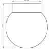 Classic Globe 200 loftlampe / væglampe IP44, hvid/mat opal