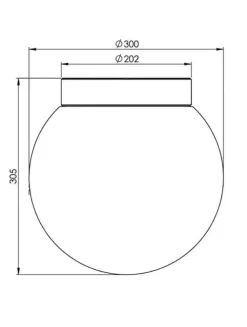 Classic Globe 300 loftlampe / væglampe IP44, hvid/mat opal