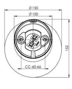 Classic Globe 150 væglampe IP20, hvid/blank opal