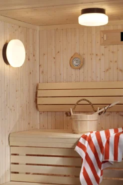 Classic Sauna loftlampe / væglampe, brun