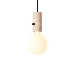 Core pendel / bordlampe, creme travertine