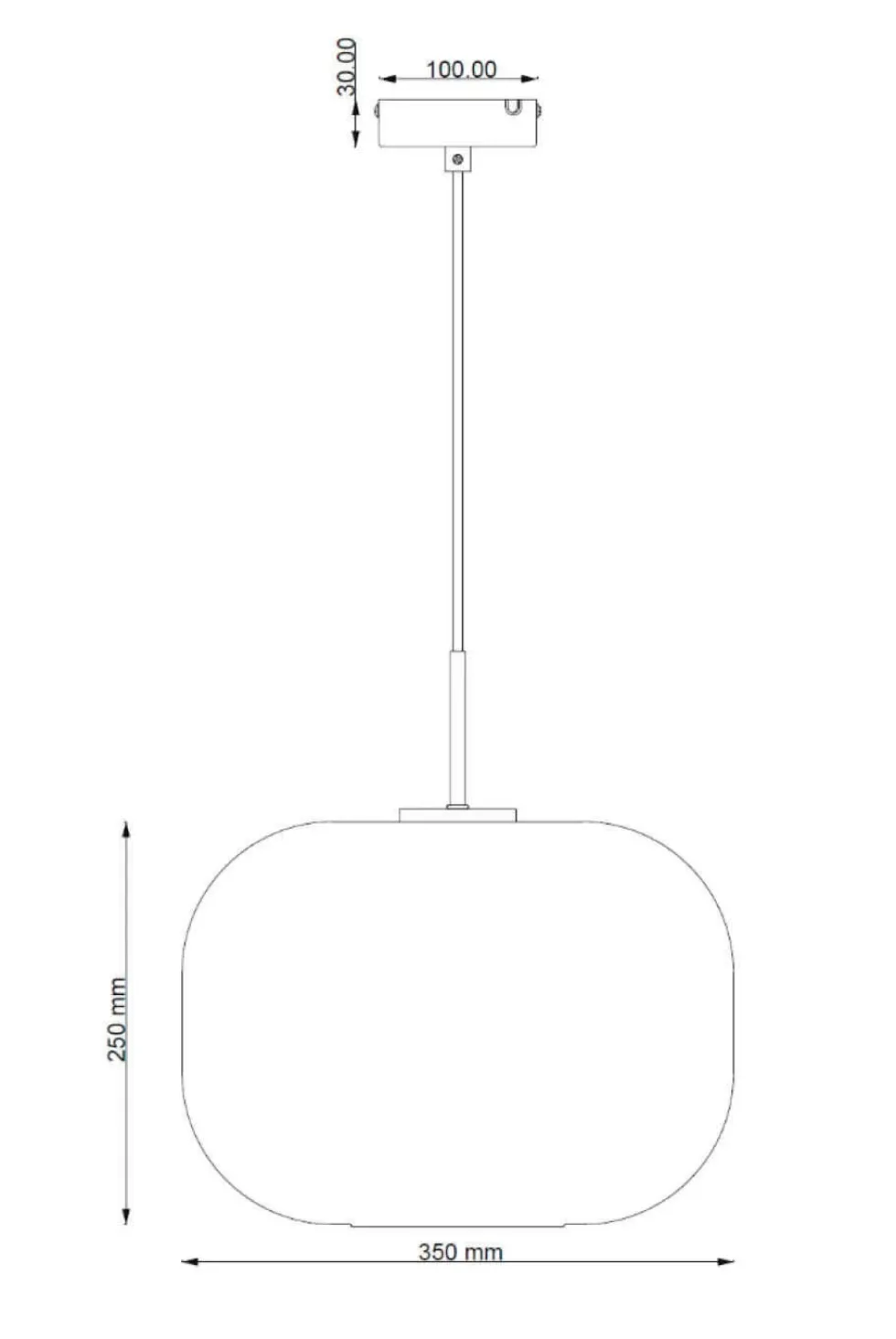 Cuscino pendel large Ø35, titanium/opal
