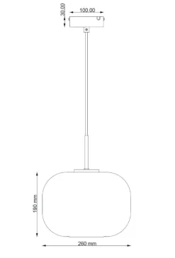 Cuscino pendel medium Ø26, messing/opal