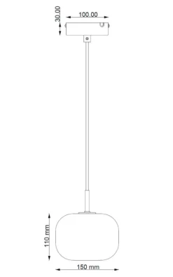 Cuscino pendel small Ø15, messing/opal