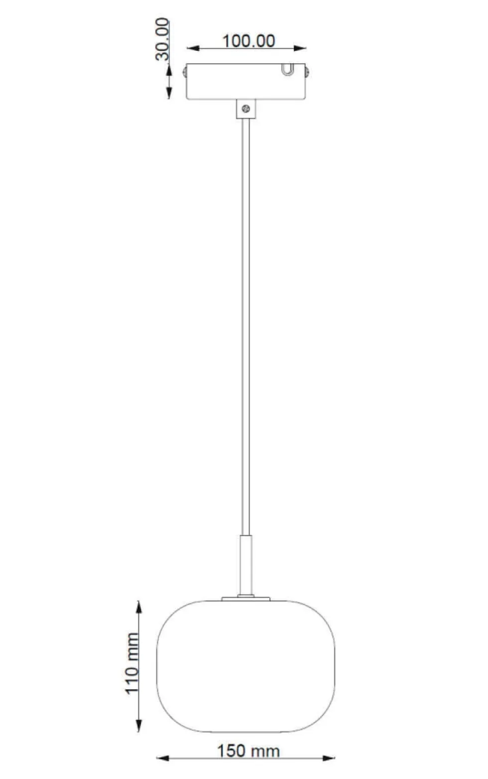Cuscino pendel small Ø15, messing/opal