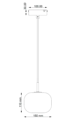 Cuscino pendel small Ø15, titanium/opal
