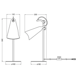 Decor Bell bordlampe, sort