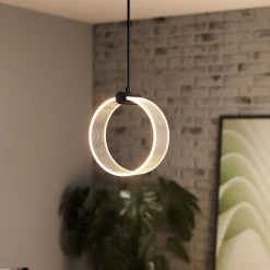 Decor Circle 1 pendel, sort/klar