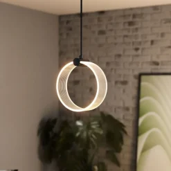 Decor Circle 1 pendel, sort/klar