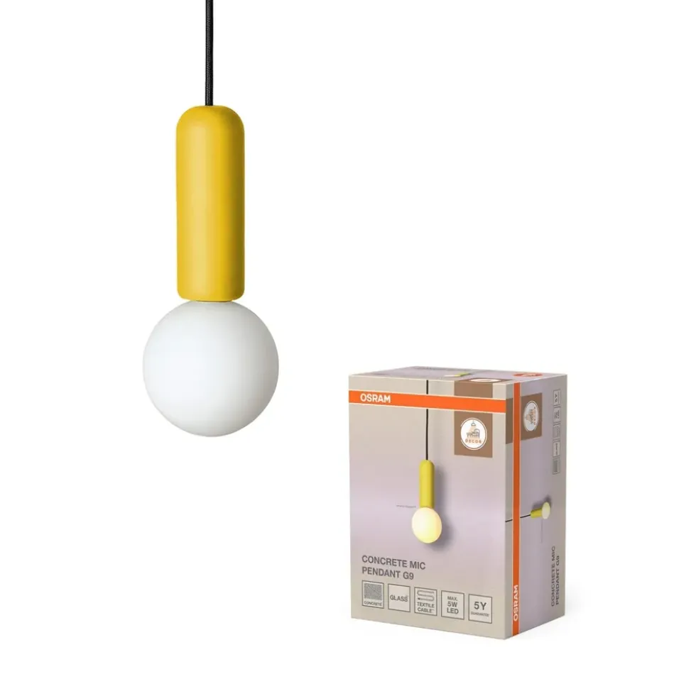 Decor Concrete Mic pendel, gul