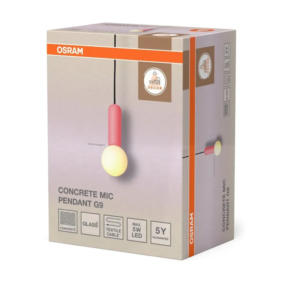 Decor Concrete Mic pendel, pink