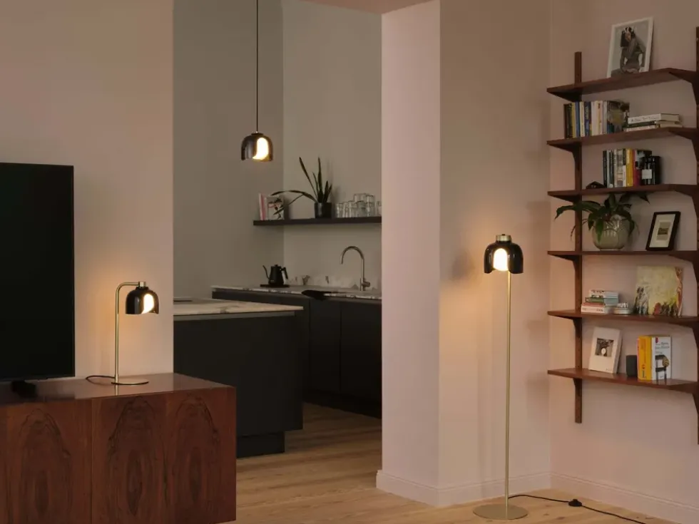 Decor Corolle bordlampe, sort/guld