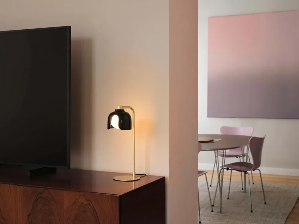Decor Corolle bordlampe, sort/guld