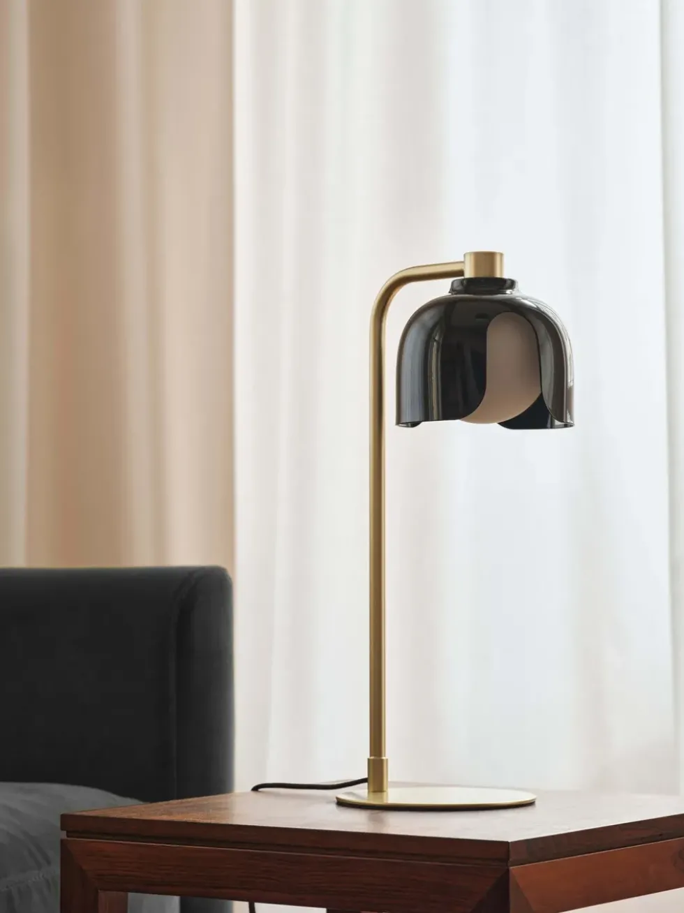 Decor Corolle bordlampe, sort/guld