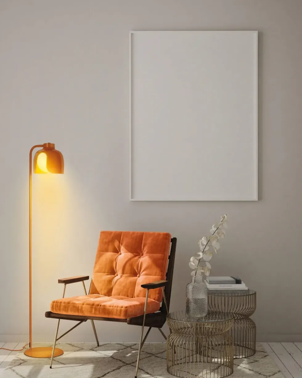 Decor Corolle gulvlampe, orange