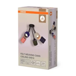 Decor Felt Weaving Cans loftlampe, multifarvet