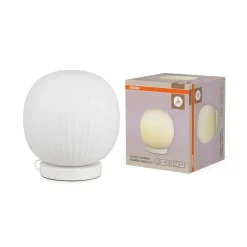 Decor Glass Lantern Marble bordlampe, hvid