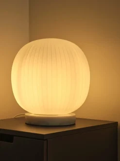 Decor Glass Lantern Marble bordlampe, hvid