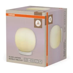 Decor Glass Lantern Marble bordlampe, hvid