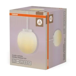 Decor Glass Lantern Marble pendel, hvid