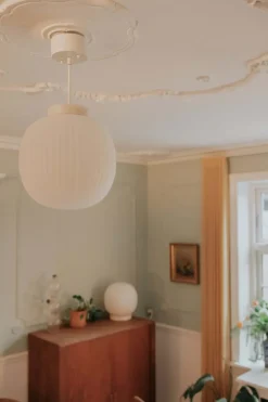 Decor Glass Lantern Marble pendel, hvid