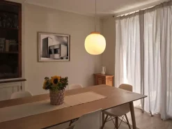 Decor Glass Lantern pendel, hvid/natur