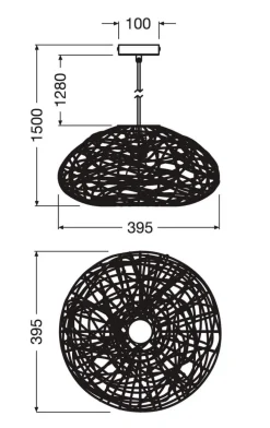 Decor Paper Drop pendel, beige