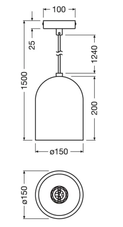 Decor Pill pendel, hvid terrazzo