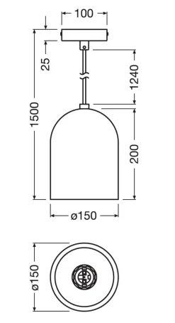 Decor Pill pendel, sort terrazzo
