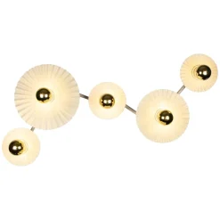 Decor Plisse væglampe / loftlampe (5 skærme), beige