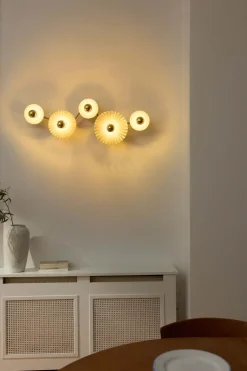 Decor Plisse væglampe / loftlampe (5 skærme), beige