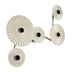 Decor Plisse væglampe / loftlampe (5 skærme), beige