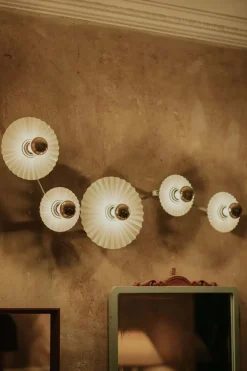 Decor Plisse væglampe / loftlampe (5 skærme), beige