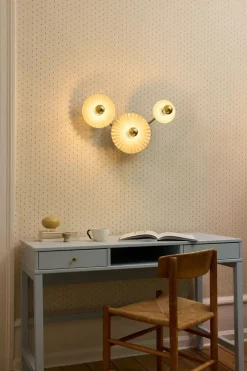 Decor Plisse væglampe / loftlampe (3 skærme), beige