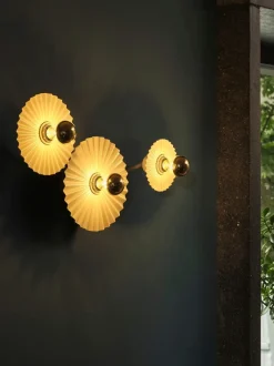 Decor Plisse væglampe / loftlampe (3 skærme), beige