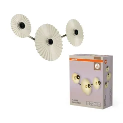 Decor Plisse væglampe / loftlampe (3 skærme), beige