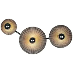 Decor Plisse væglampe / loftlampe (3 skærme), mørkegrå