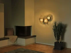 Decor Plisse væglampe / loftlampe (3 skærme), mørkegrå
