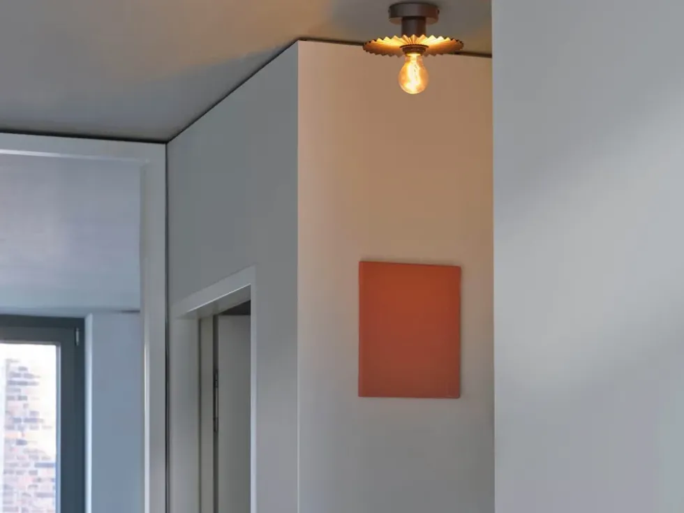 Decor Plisse væglampe / loftlampe, mørkegrå