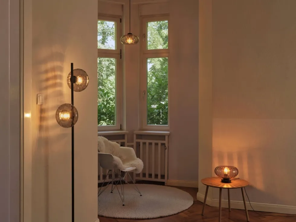 Decor Smoke Glass gulvlampe