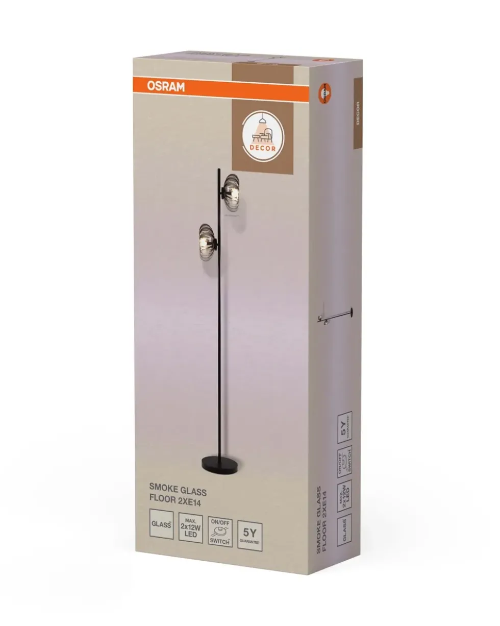 Decor Smoke Glass gulvlampe