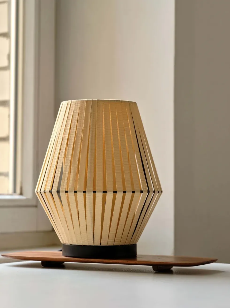 Decor Stripes bordlampe, beige