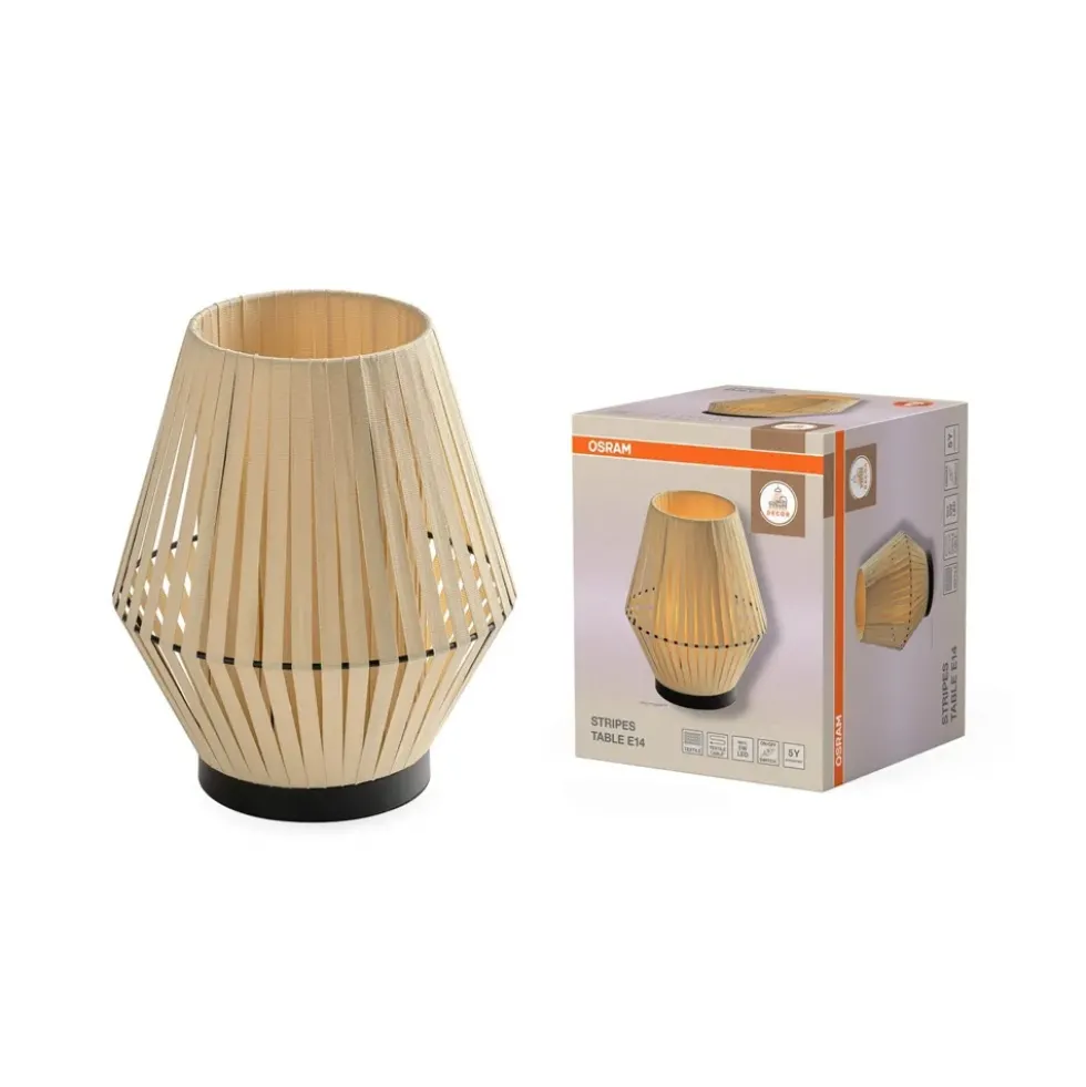 Decor Stripes bordlampe, beige