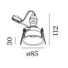DEEPER IP44 1.0 PAR16 indbygningsspot, sort