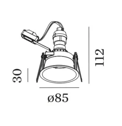 DEEPER IP44 1.0 PAR16 indbygningsspot, sort